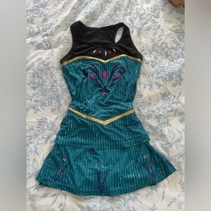 Rundisney Frozen Elsa Queen Coronation Green Running Costume dress disneybound